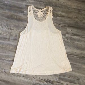 Cream lace tank top